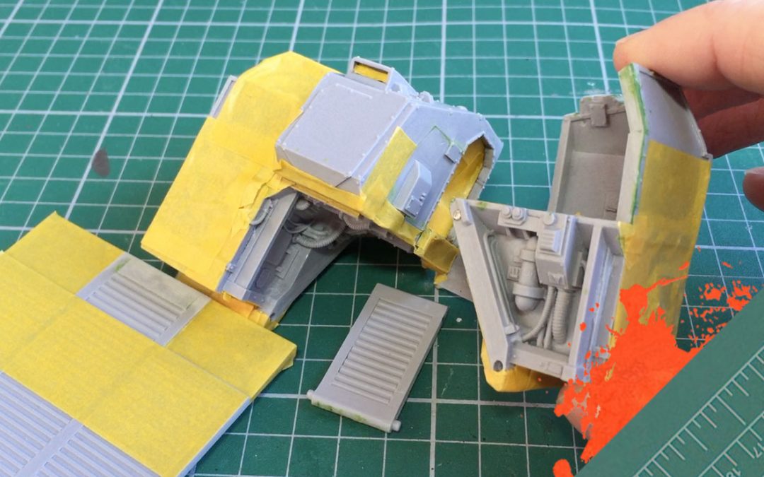 Build & Paint a Gorgon Transport. Part 5: Masking the rear section