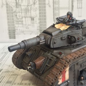 Paitor Pattern Tyrant Cannon with double barrelled coaxial similar to the Forgeworld Conqueror with Storm Bolter