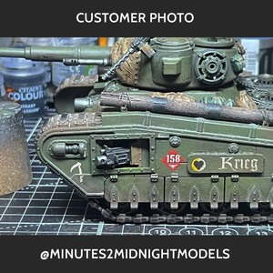 Rogal Dorn Battle Tank with Internal Sponsons and Leather Weapon Mount: Customer photo @minutes2midnightmodels