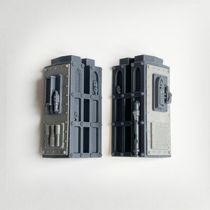 Pillar Plates used on Boarding Actions and Gallowdark Pillars with additional plastic detail - closeup
