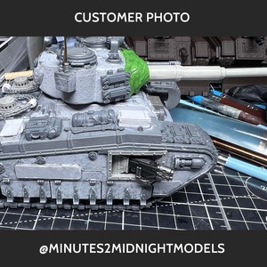 Rogal Dorn Battle Tank with Internal Sponsons and Leather Weapon Mount: Customer photo @minutes2midnightmodels